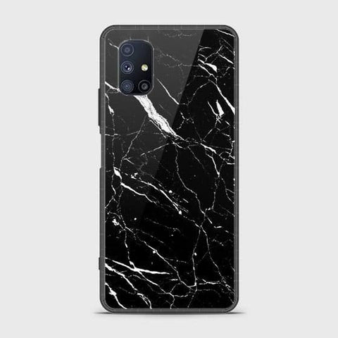 Samsung Galaxy M51 Cover - Black Marble Series - HQ Ultra Shine Premium Infinity Glass Soft Silicon Borders Case SuccessActive