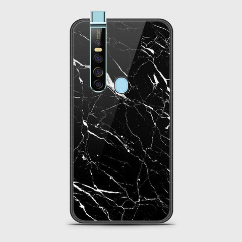 Tecno Camon 15 Pro Cover- Black Marble Series - HQ Ultra Shine Premium Infinity Glass Soft Silicon Borders Case