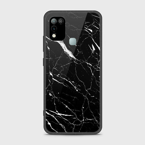 Infinix Hot 10 Play Cover- Black Marble Series - HQ Ultra Shine Premium Infinity Glass Soft Silicon Borders Case