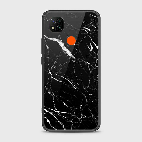 Xiaomi Redmi 10A Cover- Black Marble Series - HQ Ultra Shine Premium Infinity Glass Soft Silicon Borders Case