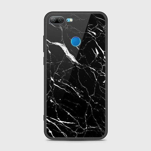 Huawei Honor 9 Lite Cover - Black Marble Series - HQ Ultra Shine Premium Infinity Glass Soft Silicon Borders Case