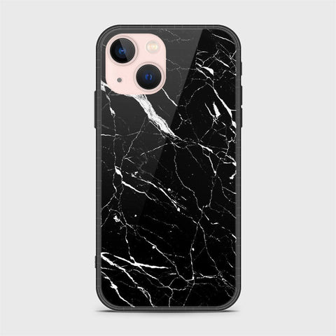 iPhone 14 Plus Cover- Black Marble Series - HQ Ultra Shine Premium Infinity Glass Soft Silicon Borders Case