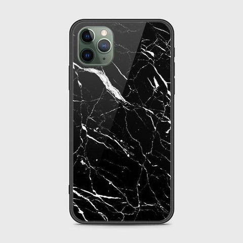 iPhone 11 Pro Max Cover - Black Marble Series - HQ Ultra Shine Premium Infinity Glass Soft Silicon Borders Case