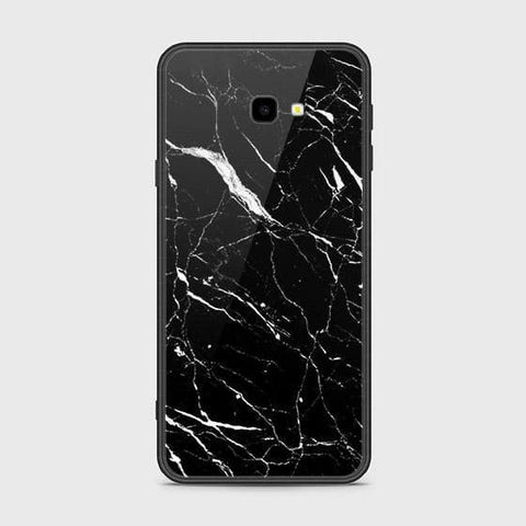 Samsung Galaxy J4 Plus Cover - Black Marble Series - HQ Ultra Shine Premium Infinity Glass Soft Silicon Borders Case