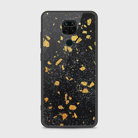 Xiaomi Redmi Note 9 Cover - Black Marble Series - HQ Ultra Shine Premium Infinity Glass Soft Silicon Borders Case