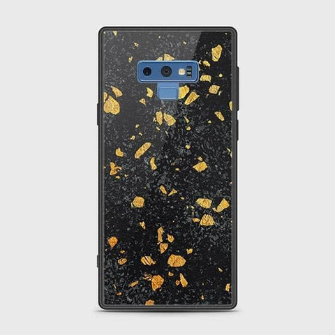 Samsung Galaxy Note 9 Cover - Black Marble Series - HQ Ultra Shine Premium Infinity Glass Soft Silicon Borders Case