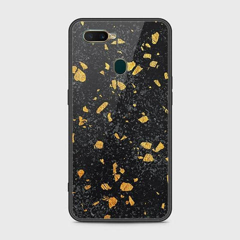 Oppo A5s Cover - Black Marble Series - HQ Ultra Shine Premium Infinity Glass Soft Silicon Borders Case