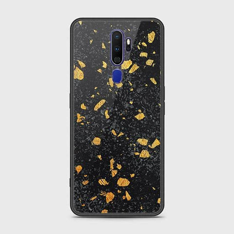 Oppo A9 2020 Cover - Black Marble Series - HQ Ultra Shine Premium Infinity Glass Soft Silicon Borders Case