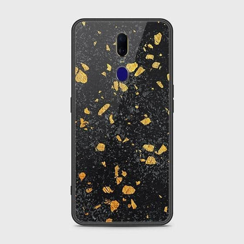 Oppo F11 Cover - Black Marble Series - HQ Ultra Shine Premium Infinity Glass Soft Silicon Borders Case