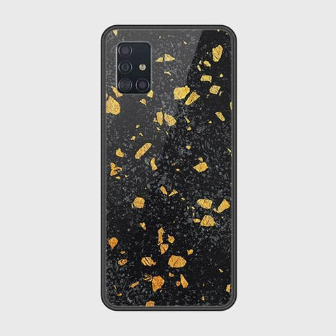 Samsung Galaxy A51 Cover - Black Marble Series - HQ Ultra Shine Premium Infinity Glass Soft Silicon Borders Case