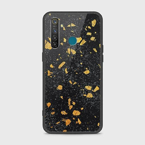 Realme 5 Pro Cover - Black Marble Series - HQ Ultra Shine Premium Infinity Glass Soft Silicon Borders Case