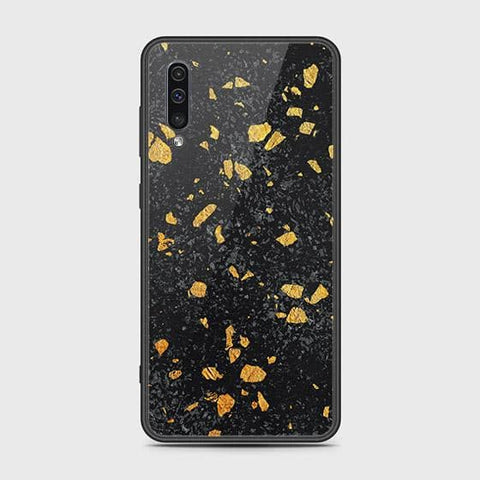 Samsung Galaxy A30s Cover - Black Marble Series - HQ Ultra Shine Premium Infinity Glass Soft Silicon Borders Case