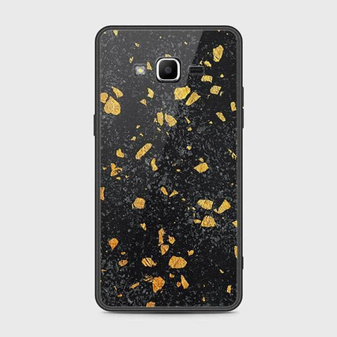 Samsung Galaxy J2 Prime Cover - Black Marble Series - HQ Ultra Shine Premium Infinity Glass Soft Silicon Borders Case