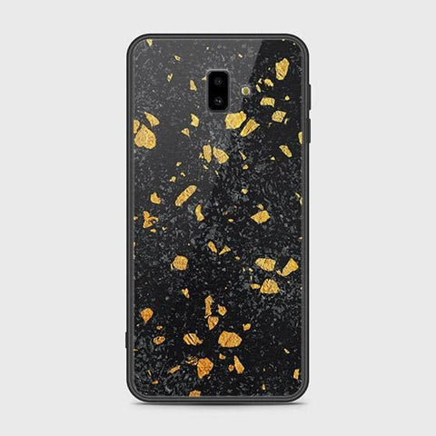 Samsung Galaxy J6 Plus 2018 Cover - Black Marble Series - HQ Ultra Shine Premium Infinity Glass Soft Silicon Borders Case