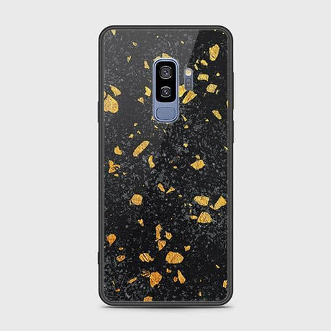 Samsung Galaxy S9 Plus Cover - Black Marble Series - HQ Ultra Shine Premium Infinity Glass Soft Silicon Borders Case