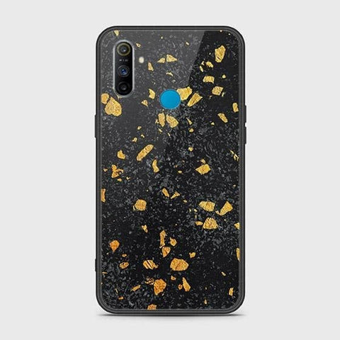 Realme C3 Cover - Black Marble Series - HQ Ultra Shine Premium Infinity Glass Soft Silicon Borders Case