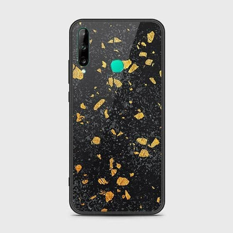 Huawei P40 lite E Cover - Black Marble Series - HQ Ultra Shine Premium Infinity Glass Soft Silicon Borders Case