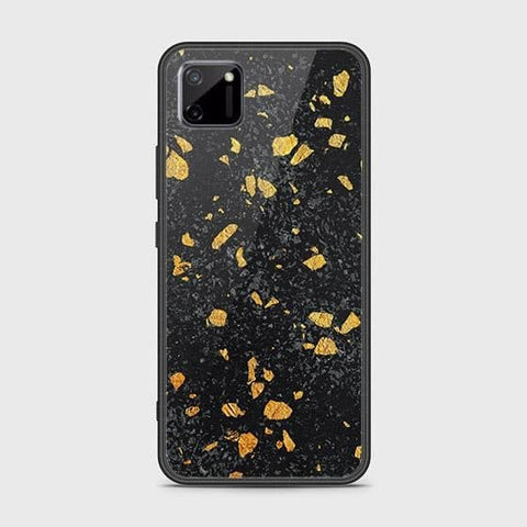 Realme C11 Cover - Black Marble Series - HQ Ultra Shine Premium Infinity Glass Soft Silicon Borders Case