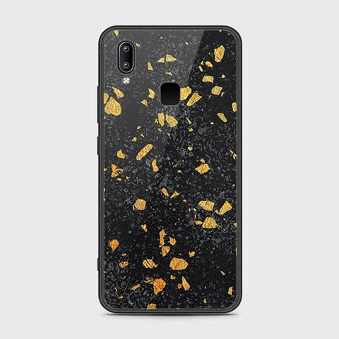 Vivo Y95 Cover - Black Marble Series - HQ Ultra Shine Premium Infinity Glass Soft Silicon Borders Case