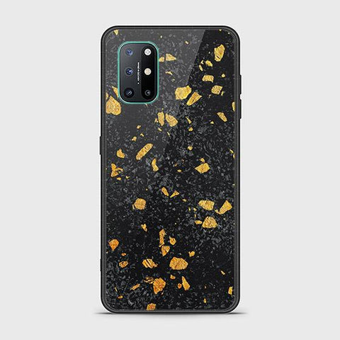 OnePlus 8T Cover - Black Marble Series - HQ Ultra Shine Premium Infinity Glass Soft Silicon Borders Case