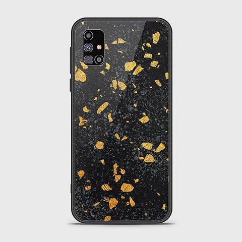 Samsung Galaxy A03s Cover - Black Marble Series - HQ Ultra Shine Premium Infinity Glass Soft Silicon Borders Case