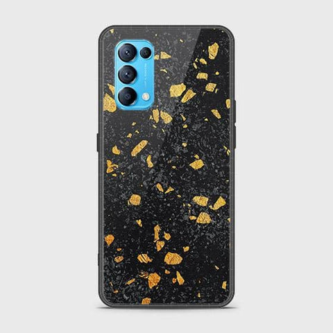 Oppo Reno 5 5G Cover - Black Marble Series - HQ Ultra Shine Premium Infinity Glass Soft Silicon Borders Case SuccessActive