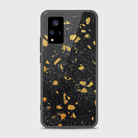 Vivo V21 Cover - Black Marble Series - HQ Ultra Shine Premium Infinity Glass Soft Silicon Borders Case