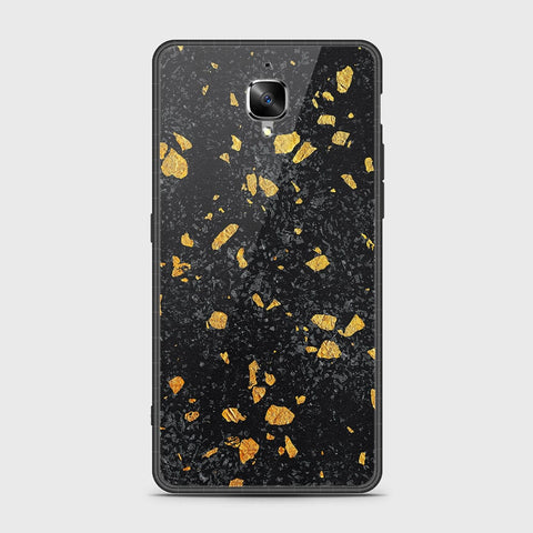 OnePlus 3 Cover- Black Marble Series - HQ Ultra Shine Premium Infinity Glass Soft Silicon Borders Case