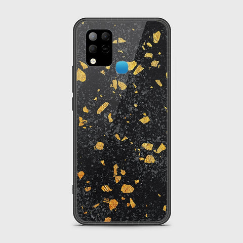 Infinix Hot 10s Cover- Black Marble Series - HQ Ultra Shine Premium Infinity Glass Soft Silicon Borders Case