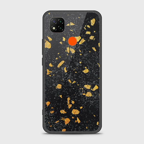 Xiaomi Redmi 10A Cover- Black Marble Series - HQ Ultra Shine Premium Infinity Glass Soft Silicon Borders Case