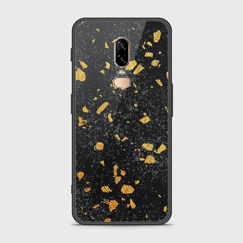 OnePlus 6 Cover- Black Marble Series - HQ Ultra Shine Premium Infinity Glass Soft Silicon Borders Case