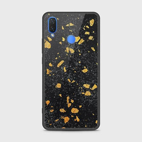 Huawei Nova 3 Cover - Black Marble Series - HQ Ultra Shine Premium Infinity Glass Soft Silicon Borders Case