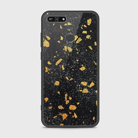 Huawei Y6 Prime 2018 Cover - Black Marble Series - HQ Ultra Shine Premium Infinity Glass Soft Silicon Borders Case