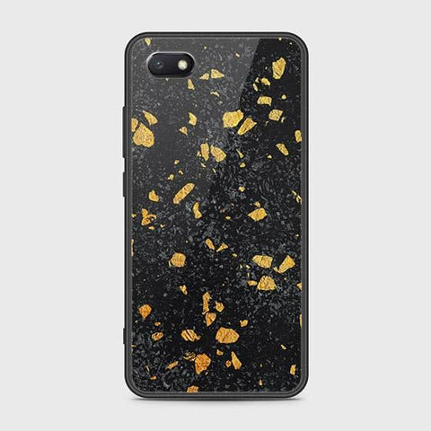 Y5 2018 Cover - Black Marble Series - HQ Ultra Shine Premium Infinity Glass Soft Silicon Borders Case