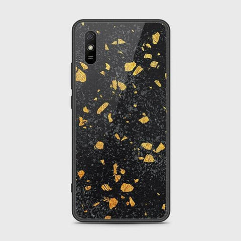 Xiaomi Redmi 9i Cover - Black Marble Series - HQ Ultra Shine Premium Infinity Glass Soft Silicon Borders Case