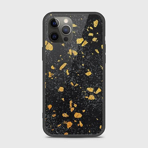 iPhone 12 Pro Cover - Black Marble Series - HQ Ultra Shine Premium Infinity Glass Soft Silicon Borders Case