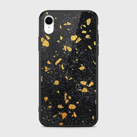 iPhone XR Cover - Black Marble Series - HQ Ultra Shine Premium Infinity Glass Soft Silicon Borders Case