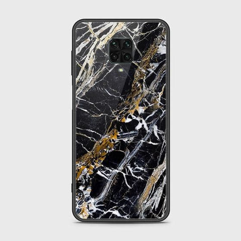 Xiaomi Redmi Note 9 Pro Cover - Black Marble Series - HQ Ultra Shine Premium Infinity Glass Soft Silicon Borders Case