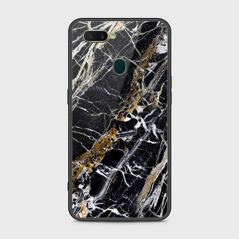 Oppo A11k Cover - Black Marble Series - HQ Ultra Shine Premium Infinity Glass Soft Silicon Borders Case