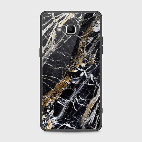 Samsung Galaxy J2 Prime Cover - Black Marble Series - HQ Ultra Shine Premium Infinity Glass Soft Silicon Borders Case