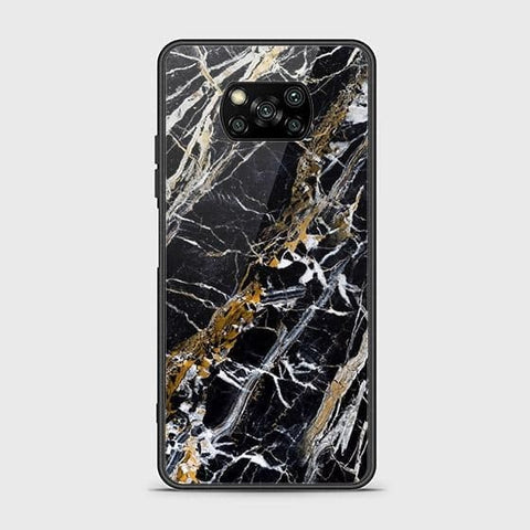 Xiaomi Poco X3 Pro Cover - Black Marble Series - HQ Ultra Shine Premium Infinity Glass Soft Silicon Borders Case