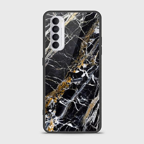 Oppo Reno 4 Pro Cover - Black Marble Series - HQ Ultra Shine Premium Infinity Glass Soft Silicon Borders Case