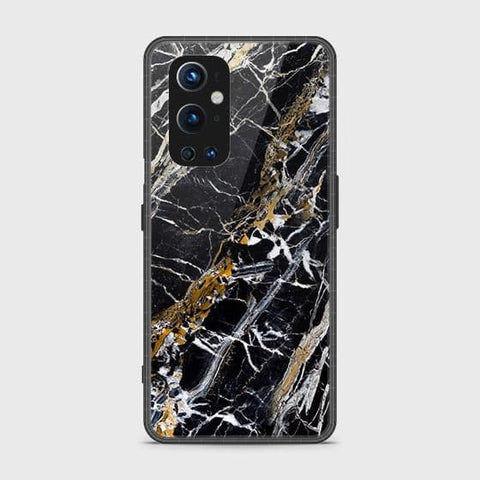 Oneplus 9 Pro Cover - Black Marble Series - HQ Ultra Shine Premium Infinity Glass Soft Silicon Borders Case SuccessActive