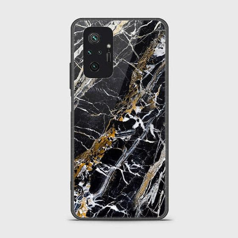 Xiaomi Redmi Note 10 Pro Max Cover - Black Marble Series - HQ Ultra Shine Premium Infinity Glass Soft Silicon Borders Case SuccessActive