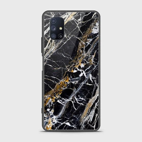 Samsung Galaxy M51 Cover - Black Marble Series - HQ Ultra Shine Premium Infinity Glass Soft Silicon Borders Case SuccessActive