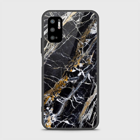 Xiaomi Redmi Note 10 5G Cover - Black Marble Series - HQ Ultra Shine Premium Infinity Glass Soft Silicon Borders Case