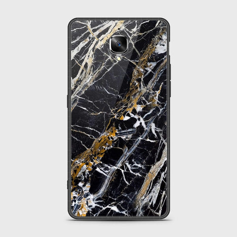 OnePlus 3 Cover- Black Marble Series - HQ Ultra Shine Premium Infinity Glass Soft Silicon Borders Case