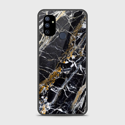 OnePlus Nord N100 Cover- Black Marble Series - HQ Ultra Shine Premium Infinity Glass Soft Silicon Borders Case