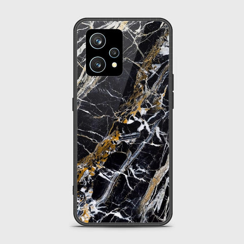 Realme Narzo 50 Pro Cover- Black Marble Series - HQ Ultra Shine Premium Infinity Glass Soft Silicon Borders Case