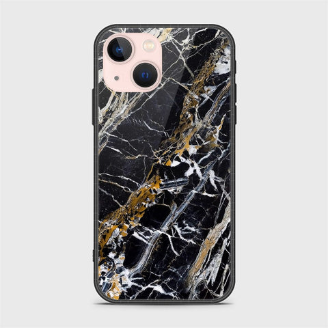 iPhone 14 Plus Cover- Black Marble Series - HQ Ultra Shine Premium Infinity Glass Soft Silicon Borders Case